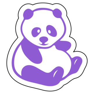 Fat Panda Sticker (Lavender)